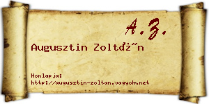 Augusztin Zoltán névjegykártya