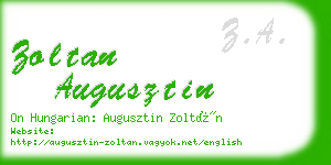 zoltan augusztin business card